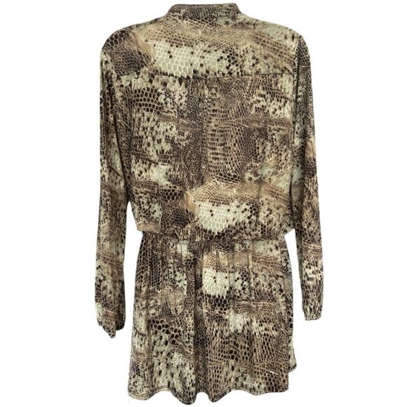 ARIELLA Mini Dress Long Sleeves Sneak Printed Pattern Size S. - Picture 4 of 7